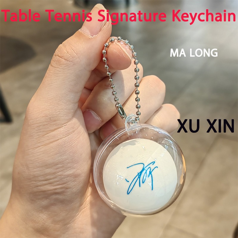Table Tennis Zhang Jike - Table Tennis Signature Keychain Ma Long