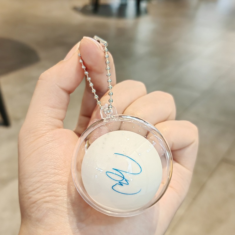 Table Tennis Zhang Jike - Table Tennis Ball Signature Keychain Mini