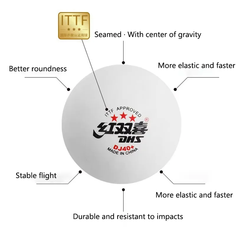 New DHS DJ40+ Table Tennis Bal - Table Tennis Olympics review and price
