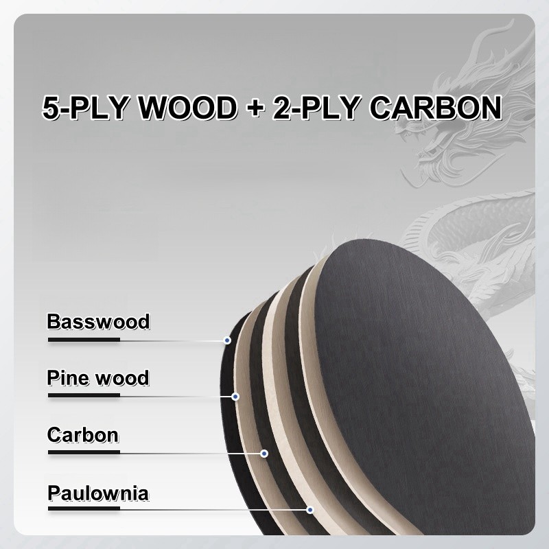 1PC 5-ply Wood and 2-ply Carbo - Table Tennis Zhang Jike review and price