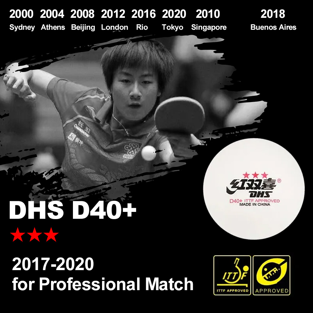 DHS D40+ DJ40+ Ping Pong Balls - Table Tennis Olympics review and price